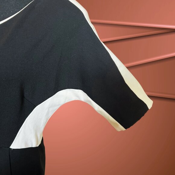 ✨ Chic & Flattering Ann Taylor V-Neck Color-block Dress ✨ - Picture 5 of 8